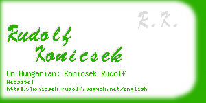 rudolf konicsek business card